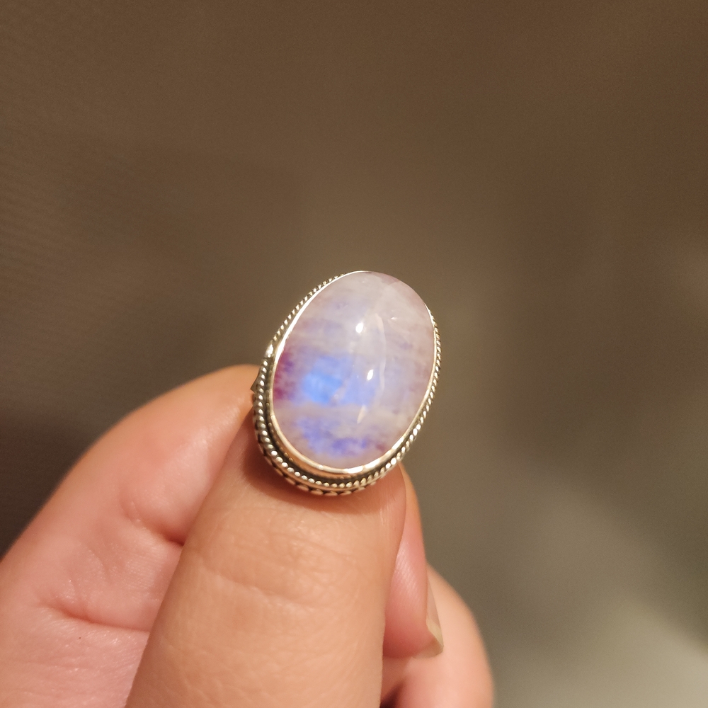 Silver Moonstone Ring - image 3